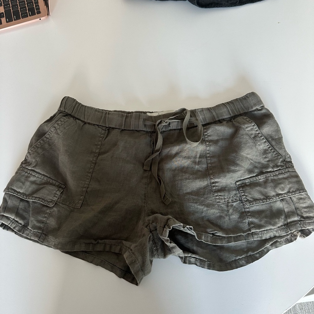 Linen cargo short